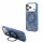 GUESS Pu 4G Ring Stand MagSafe tok, Apple iPhone 18 Pro Max - kék
