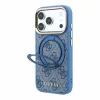 GUESS Pu 4G Ring Stand MagSafe tok, Apple iPhone 18 Pro Max - kék