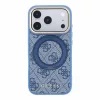 GUESS Pu 4G Ring Stand MagSafe tok, Apple iPhone 18 Pro Max - kék