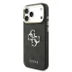 GUESS Pu Leather 4G Metal Logo Gold Frame tok, iPhone 18 Pro Max - fekete