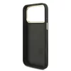GUESS Pu Leather 4G Metal Logo Gold Frame tok, iPhone 18 Pro Max - fekete