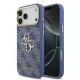 GUESS Pu Leather 4G Metal Logo Gold Frame tok, iPhone 18 Pro Max - kék