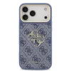 GUESS Pu Leather 4G Metal Logo Gold Frame tok, iPhone 18 Pro Max - kék