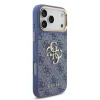 GUESS Pu Leather 4G Metal Logo Gold Frame tok, iPhone 18 Pro Max - kék
