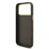 GUESS Pu Leather 4G Metal Logo Gold Frame tok, iPhone 18 Pro Max - barna