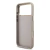 GUESS Pu Leather 4G Metal Logo Gold Frame tok, iPhone 18 Pro Max - rózsaszín