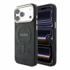 GUESS Pu Leather 4G Gold Frame Embossed MagSafe tok, iPhone 18 Pro Max - fekete