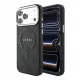 GUESS Pu Leather 4G Gold Frame Embossed MagSafe tok, iPhone 18 Pro Max - fekete