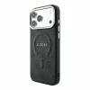 GUESS Pu Leather 4G Gold Frame Embossed MagSafe tok, iPhone 18 Pro Max - fekete