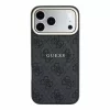 GUESS Pu Leather 4G Gold Frame Embossed MagSafe tok, iPhone 18 Pro Max - fekete