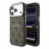 GUESS Pu Leather 4G Gold Frame Embossed MagSafe tok, iPhone 18 Pro Max - barna