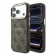 GUESS Pu Leather 4G Gold Frame Embossed MagSafe tok, iPhone 18 Pro Max - barna