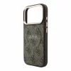 GUESS Pu Leather 4G Gold Frame Embossed MagSafe tok, iPhone 18 Pro Max - barna