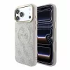 GUESS Pu Leather 4G Gold Frame Embossed MagSafe tok, iPhone 18 Pro Max - rózsaszín