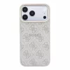 GUESS Pu Leather 4G Gold Frame Embossed MagSafe tok, iPhone 18 Pro Max - rózsaszín