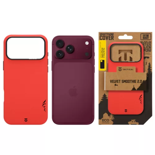 Tactical MagForce Velvet Smoothie 2.0 tok, Apple iPhone 17 Pro / 18 Pro - Chilli