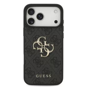 GUESS Pu 4G Metal Logo tok, iPhone 18 Pro Max - szürke