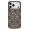 GUESS Pu 4G Metal Logo tok, iPhone 18 Pro - barna