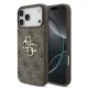 GUESS Pu 4G Metal Logo tok, iPhone 18 Pro Max - barna