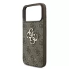 GUESS Pu 4G Metal Logo tok, iPhone 18 Pro Max - barna