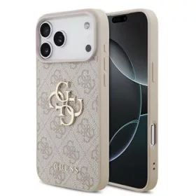 GUESS Pu 4G Metal Logo tok, iPhone 18 Pro Max - rózsaszín