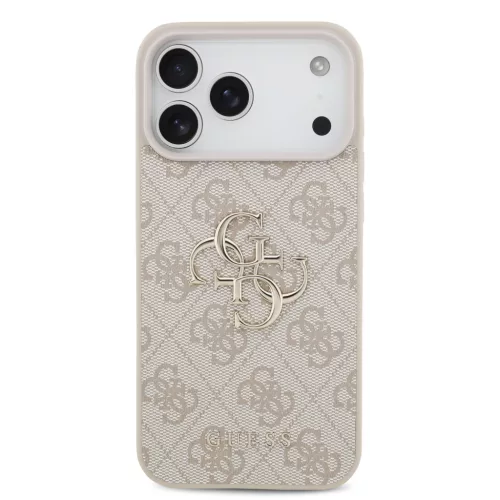 GUESS Pu 4G Metal Logo tok, iPhone 18 Pro Max - rózsaszín