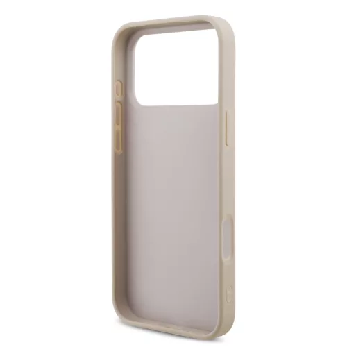 GUESS Pu 4G Metal Logo tok, iPhone 18 Pro Max - rózsaszín