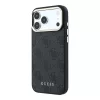 GUESS Pu Leather 4G Gold Frame MagSafe tok, iPhone 18 Pro - fekete