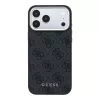 GUESS Pu Leather 4G Gold Frame MagSafe tok, iPhone 18 Pro - fekete