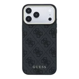   GUESS Pu Leather 4G Gold Frame MagSafe tok, iPhone 18 Pro - fekete