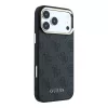 GUESS Pu Leather 4G Gold Frame MagSafe tok, iPhone 18 Pro - fekete