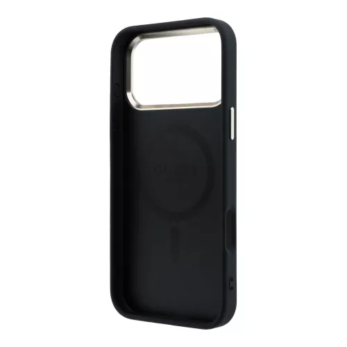 GUESS Pu Leather 4G Gold Frame MagSafe tok, iPhone 18 Pro Max - fekete