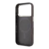 GUESS Pu Leather 4G Gold Frame MagSafe tok, iPhone 18 Pro - barna