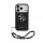 GUESS Pu 4G Metal Logo Strap tok, iPhone 18 Pro - fekete