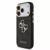 GUESS Pu 4G Metal Logo Strap tok, iPhone 18 Pro - fekete