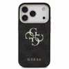GUESS Pu 4G Metal Logo Strap tok, iPhone 18 Pro - fekete