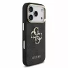 GUESS Pu 4G Metal Logo Strap tok, iPhone 18 Pro - fekete
