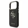 GUESS Pu 4G Metal Logo Strap tok, iPhone 18 Pro - fekete