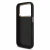 GUESS Pu 4G Metal Logo Strap tok, iPhone 18 Pro - fekete