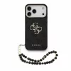 GUESS Pu 4G Metal Logo Strap tok, iPhone 18 Pro Max - fekete -