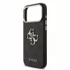 GUESS Pu 4G Metal Logo Strap tok, iPhone 18 Pro Max - fekete -
