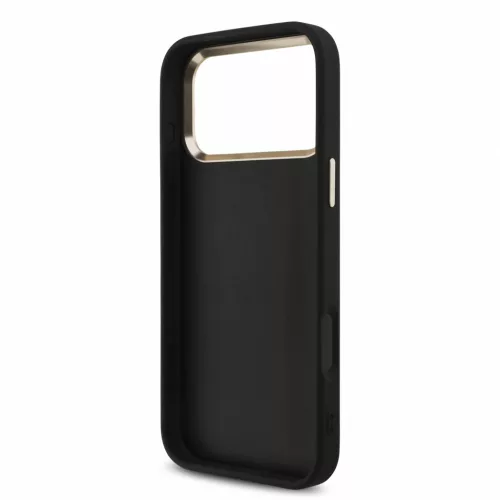 GUESS Pu 4G Metal Logo Strap tok, iPhone 18 Pro Max - fekete -