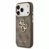 GUESS Pu 4G Metal Logo Strap tok, iPhone 18 Pro Max - barna