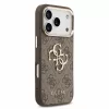 GUESS Pu 4G Metal Logo Strap tok, iPhone 18 Pro Max - barna
