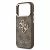 GUESS Pu 4G Metal Logo Strap tok, iPhone 18 Pro Max - barna