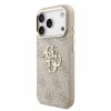 GUESS Pu 4G Metal Logo Strap tok, iPhone 18 Pro - rózsaszín