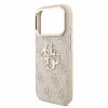 GUESS Pu 4G Metal Logo Strap tok, iPhone 18 Pro - rózsaszín