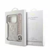 GUESS Pu 4G Metal Logo Strap tok, iPhone 18 Pro - rózsaszín