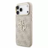 GUESS Pu 4G Metal Logo Strap tok, iPhone 18 Pro Max - rózsaszín