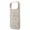 GUESS Pu 4G Metal Logo Strap tok, iPhone 18 Pro Max - rózsaszín